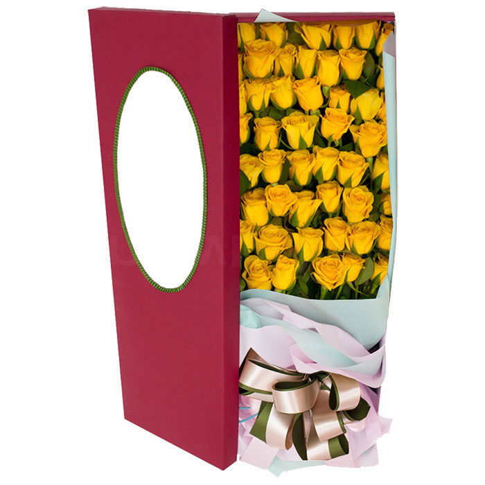 노랑장미50송이상자